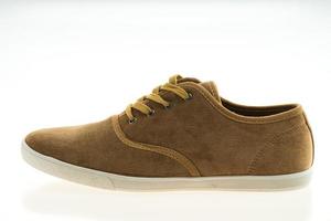 Leather shoe on white background photo