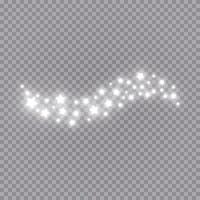 efecto de luz brillante con muchas partículas de brillo aisladas. vector nube estrellada con polvo. decoración navideña mágica