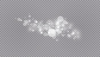 Glowing light effect with many glitter particles isolated. Vector starry cloud with dust. Magic christmas decoration