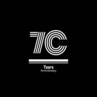 70 Years Anniversary Celebration Vector Template Design Illustration