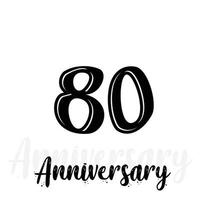 80 Years Anniversary Celebration Vector Template Design Illustration