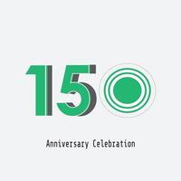 Ilustración de diseño de plantilla de vector de color verde de celebración de aniversario de 100 años