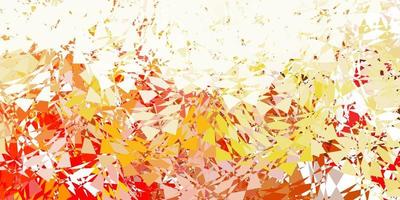 Light red, yellow vector background with triangles.