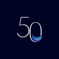 Ilustración de diseño de plantilla de vector de número elegante celebración de aniversario de 50 años