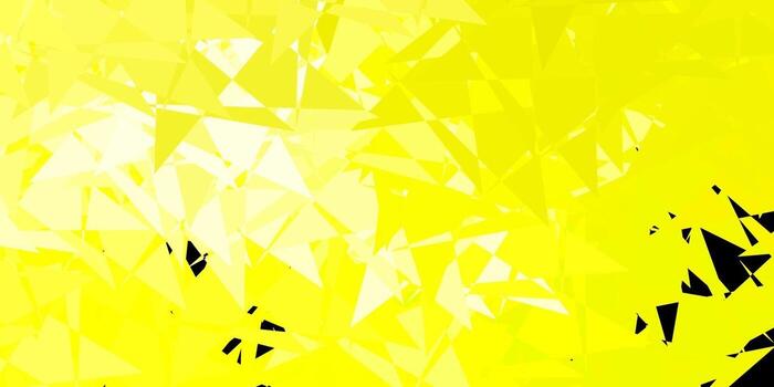 Fondo de vector amarillo claro con triángulos.