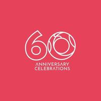 60 Years Anniversary Celebration Vector Template Design Illustration