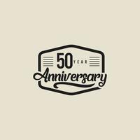 50 Years Anniversary Celebration Vector Template Design Illustration