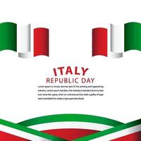 Happy Italy Republic Day Celebration Vector Template Design Illustration