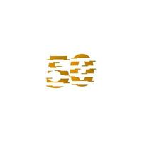 50 Years Anniversary Celebration Number Vector Template Design Illustration