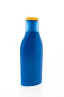 Blank blue cosmetic bottle photo