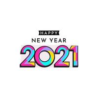 Happy New Years 2021 Celebration Vector Template Design Illustration