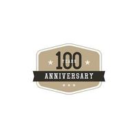 100 Years Anniversary Celebration Vector Template Design Illustration