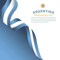 Happy Argentina Independence Day Celebration Vector Template Design Illustration