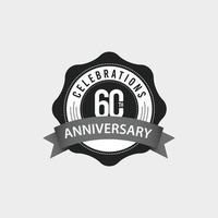 60 Th Anniversary Celebrations Vector Template Design Illustration