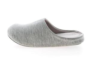 Grey Slipper on white background photo