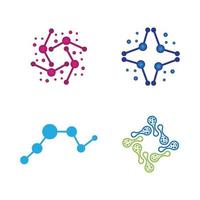 Molecule logo design vector