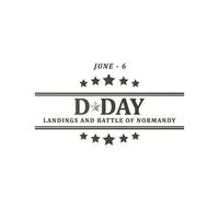 D-day Celebration Landing and Battle of Normandy Vector Template Design Illustration