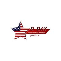 D-day Celebration Landing and Battle of Normandy Vector Template Design Illustration