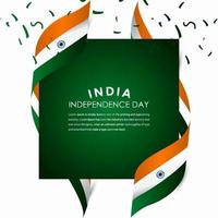 feliz día de la independencia de la india celebración vector plantilla diseño ilustración