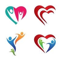 Community care logo images design vector