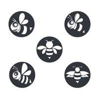 Bee logo images vector