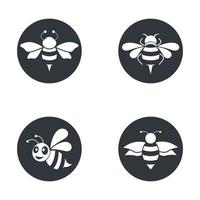 Bee logo images vector