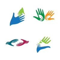 Hand logo images vector