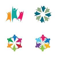 Community care logo images design vector