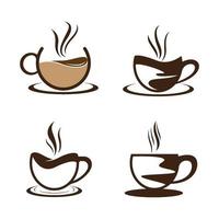 Coffee cup logo images vector