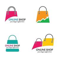 Online shop logo images vector