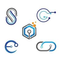 ilustración de imágenes de logotipo de tecnología vector