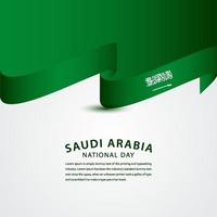 Ilustración de diseño de plantilla de vector de celebración de día nacional de Arabia Saudita feliz