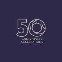 Ilustración de diseño de plantilla de vector de celebración de aniversario de 50 años