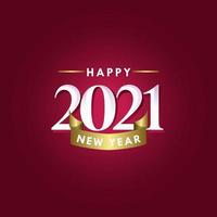 Happy New Years 2021 Celebration Vector Template Design Illustration