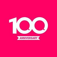 Ilustración de diseño de plantilla de vector de celebración de aniversario de 100 años
