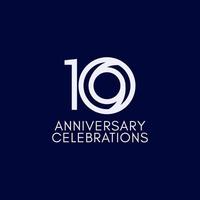 10 Years Anniversary Celebration Vector Template Design Illustration