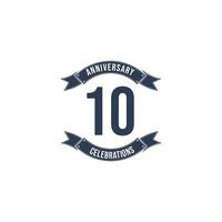 10 Years Anniversary Celebration Vector Template Design Illustration