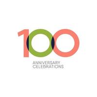 100 Years Anniversary Celebration Vector Template Design Illustration