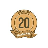 20 Years Anniversary Celebration Vector Template Design Illustration