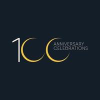 100 Years Anniversary Celebration Vector Template Design Illustration