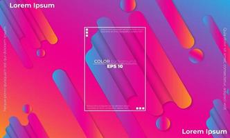 Colorful geometric background with gradient motion shapes composition vector