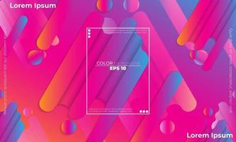 Colorful geometric background with gradient motion shapes composition vector