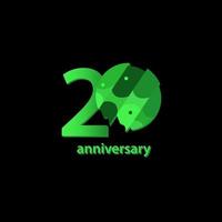 20 Years Anniversary Celebration Vector Template Design Illustration