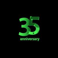 35 Years Anniversary Celebration Vector Template Design Illustration