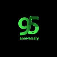 95 Years Anniversary Celebration Vector Template Design Illustration