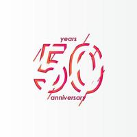 Ilustración de diseño de plantilla de vector de celebración de aniversario de 50 años