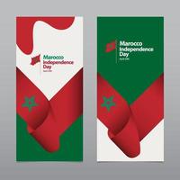 Feliz día de la independencia de Marruecos celebración vector plantilla diseño ilustración