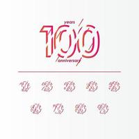 Ilustración de diseño de plantilla de vector de celebración de aniversario de 100 años