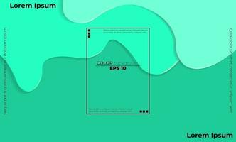 composición de formas de gradiente de flujo de fluido de moda vector