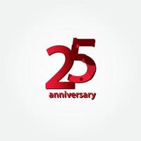 25 Years Anniversary Celebration Vector Template Design Illustration